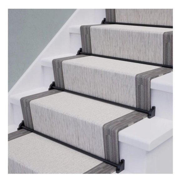 1 Rod Bronze Carpet Rod Set with Classic Design for Timeless Appeal Staircases - Picture 1 of 5